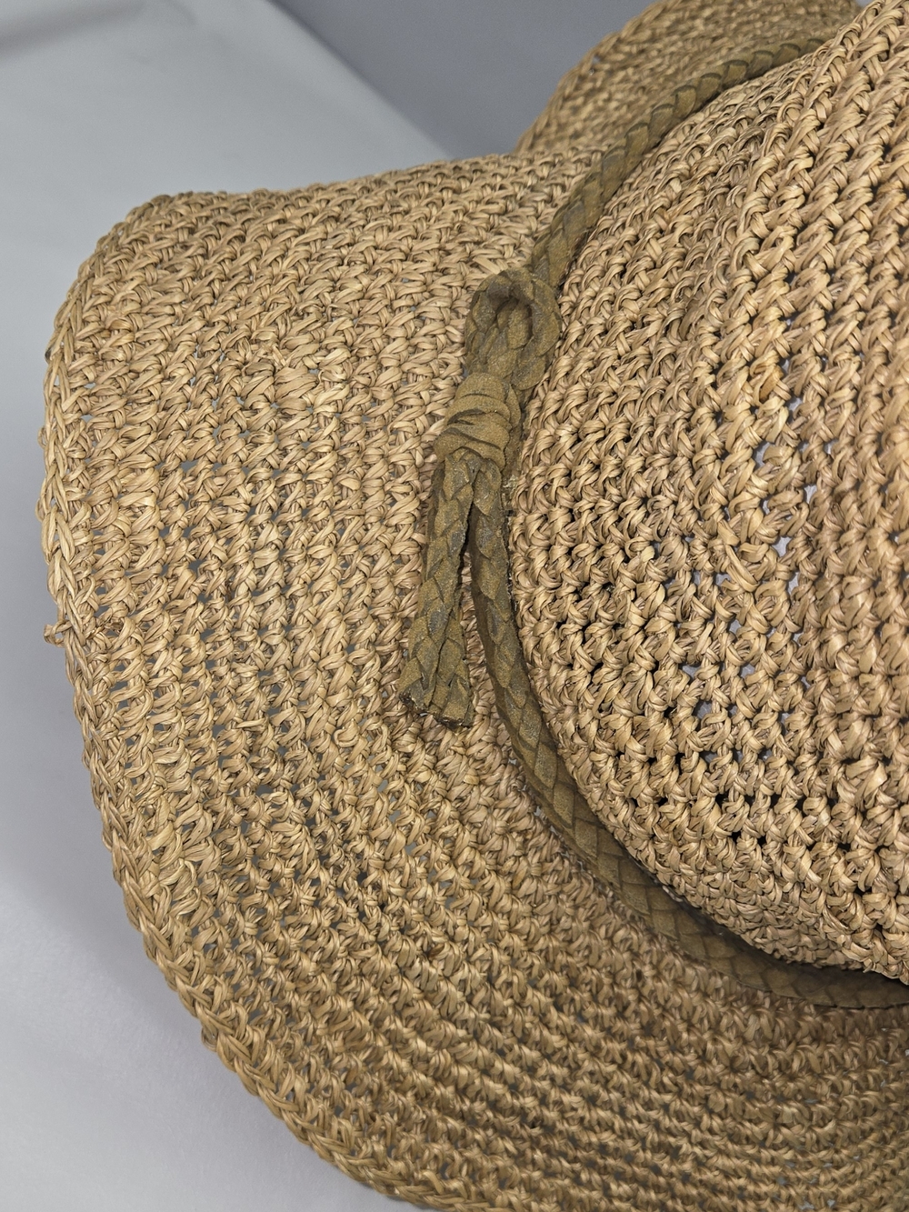 Tommy Bahama Natural Tan Woven Sun Hat with Knot Trim - Picture 4 of 10